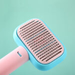 Self-Cleaning Slicker Brush for Cats & Dogs, Pink - Image 2