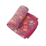 3-Pack Soft Fleece Pet Blankets, Paw Print - Image 8