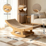 2-in-1 Cat Rocking Scratcher Lounge Bed - Image 3