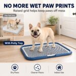 Indoor Dog Potty Tray with Raised Mesh Grid, 25.6 x 19.7 in - Image 3
