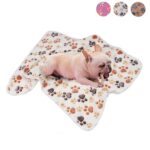 3-Pack Soft Fleece Pet Blankets, Paw Print - Image 9